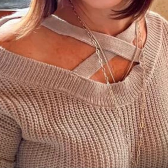 SHEIN pullover in Gray off the shoulder - Picture 1 of 3